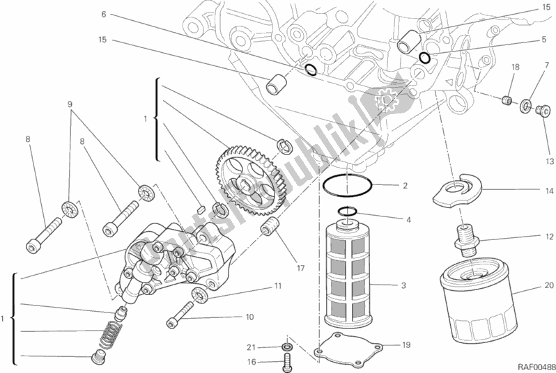 Todas las partes para Filtros Y Bomba De Aceite de Ducati Monster 1200 USA 2014